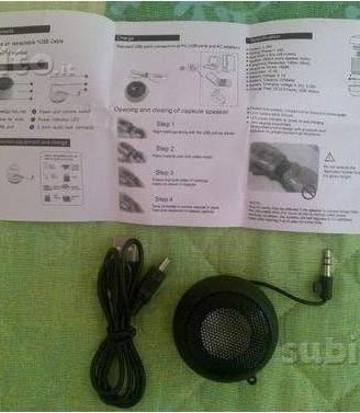 MINI ALTOPARLANTE USB pc mp3 mp4 jack 3,5 speaker