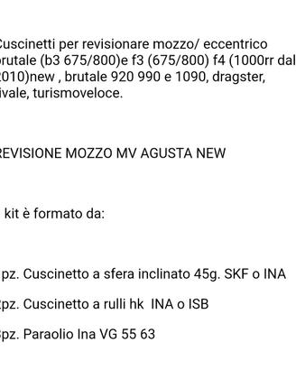 Kit revisione mozzo MV Augusta 