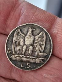 moneta in argento aquilotto 1929