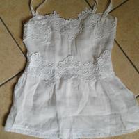 Top bianco in organza di Dolce e Gabbana
