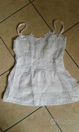 Top bianco in organza di Dolce e Gabbana