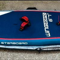 Tavola da wingfoil Starboard Blue Carbon 115 litri