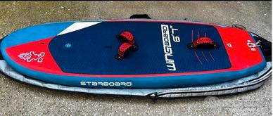 Tavola da wingfoil Starboard Blue Carbon 115 litri