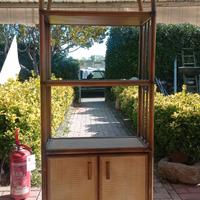 mobiletto Libreria / portacarte/ credenza Rattan 