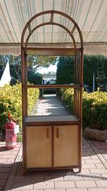 mobiletto Libreria / portacarte/ credenza Rattan 