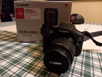 Canon EOS 4000D come nuova, 3 batterie