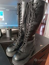 Stivali Anfibi Alti Dame Rose - Nero 39