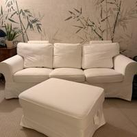 Divano 3 posti - puff - 2 rivestimenti