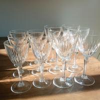 Set bicchieri cristallo vino e acqua vintage 