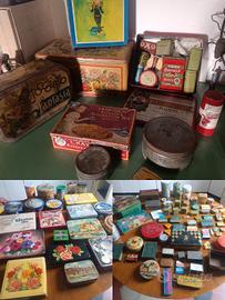 Lotto  piú di 120 scatole di latta