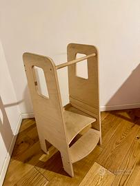 Torre montessoriana Moblì in legno naturale