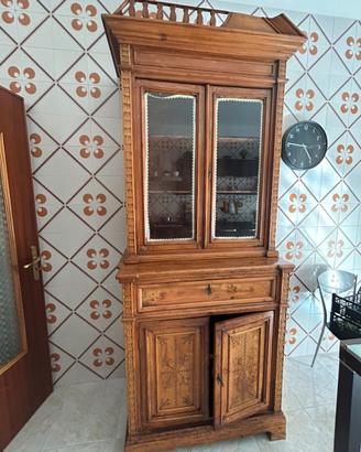 Credenza doppio corpo antica- fine 800/primi 900
