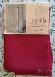 Tende 140 X 280 cm Bordeaux e bianche