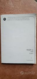 Manuale Originale Motorola RAZR V3 - Da Collezione