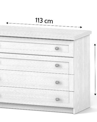 Comò in legno a 4 cassettoni 