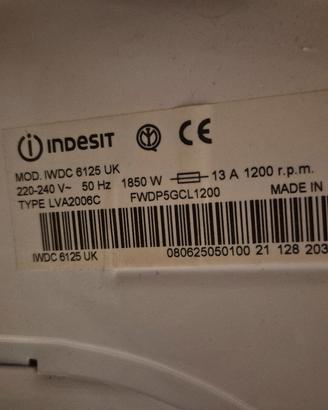 Scheda lavatrice asciugatrice Indesit