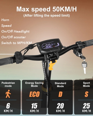 Monopattino eletrico grande nuovo in scatola