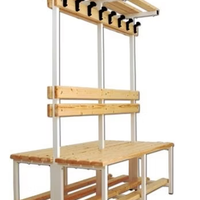 panca spogliatoio ad isola GATEPRO 200cm completa