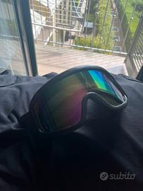 Maschera multisport con lente specchio multicolor
