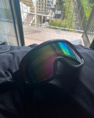 Maschera multisport con lente specchio multicolor