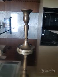 candelabro ottone XIX SECOLO, patina originale 