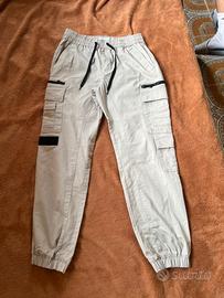 Pantaloni cargo jogger Bershka beige uomo