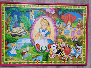 Puzzle Alice in wonderland con cornice