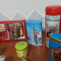 13 SCATOLE IN LATTA VINTAGE