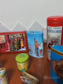 13 SCATOLE IN LATTA VINTAGE