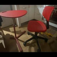 Tavolino pc reclinabile +sedia regolabile :