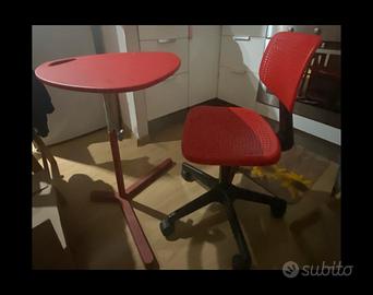 Tavolino pc reclinabile +sedia regolabile :