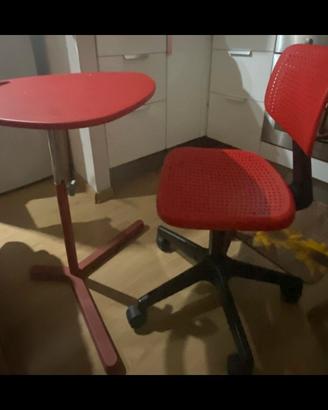 Tavolino pc reclinabile +sedia regolabile :