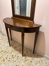 Specchio in legno con consolle