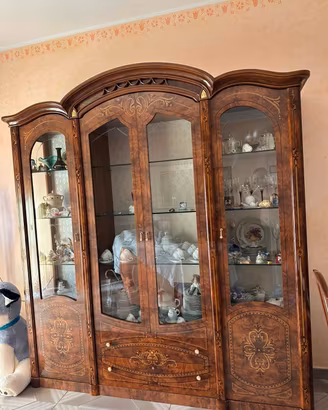  Sala 11pz radica noce pari al nuovo + arazzo