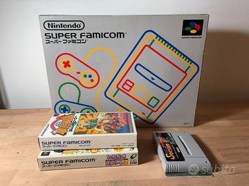 Nintendo SUPER FAMICOM SNES JAP box + giochi