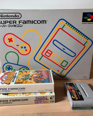 Nintendo SUPER FAMICOM SNES JAP box + giochi