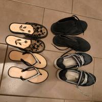 2 paia ciabattine + 2 paia scarpe