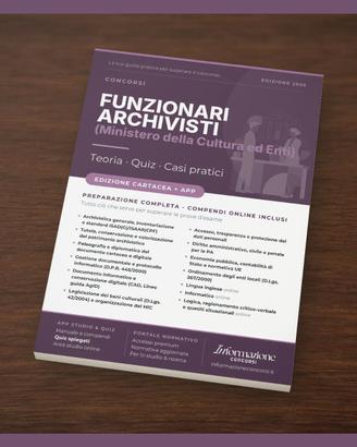 Manuale Concorso Funzionari Archivisti Completa