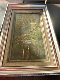 Quadro natura bosco doppia cornice vintage