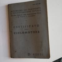 Libretto ciclomotore Anni 60'