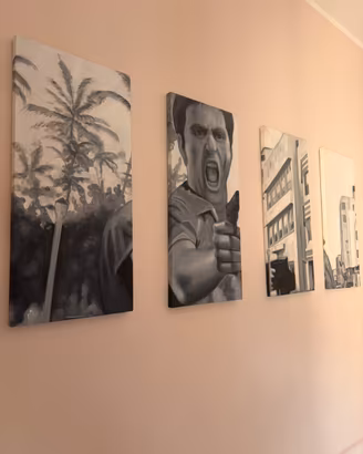 4 quadretti canvas scarface tony montana