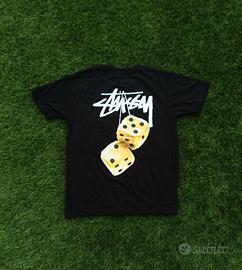 maglietta stussy pair of dice gialla 