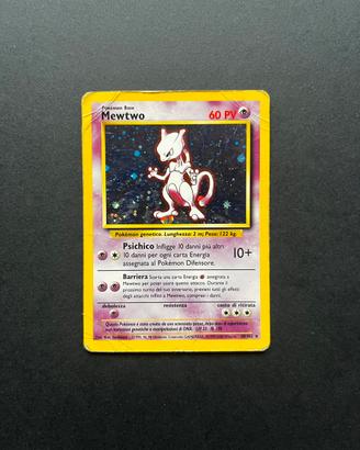 Carta Pokémon Mewtwo Holo Set base 1999-2000 Ita