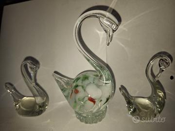 3 cigni in vetro 