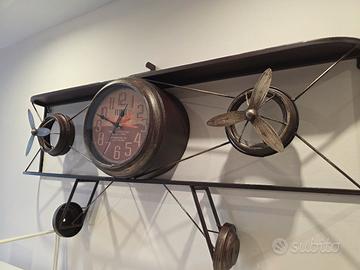 Orologio da parete vintage industrial biplano 
