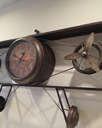 Orologio da parete vintage industrial biplano 