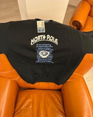 Felpa Nera North Pole Taglia L Nuova