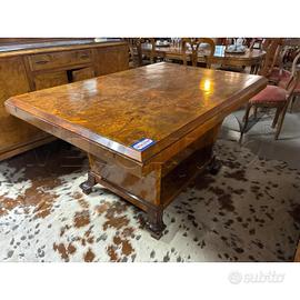 TAVOLO ART DECO' ORIGINALE IMPIALLICCIATO RADICA