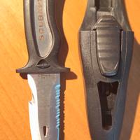 coltello sub e torcia a led subacquea