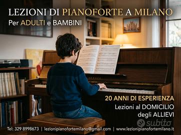 Lezioni di pianoforte al vostro domicilio